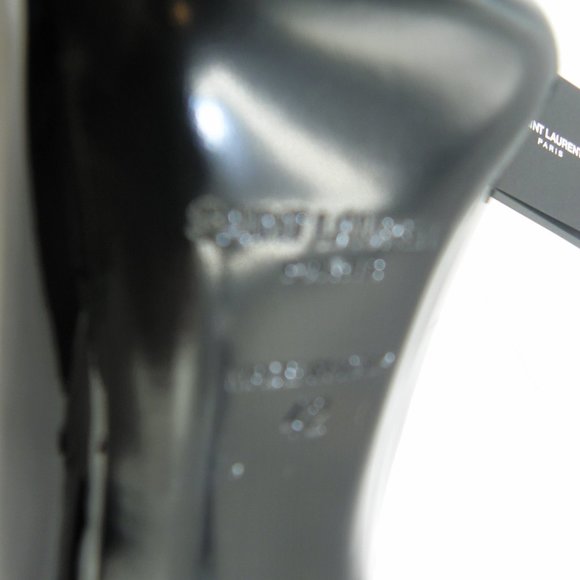 YVES ST. LAURANT BLACK /SILVER HEELS SZ 11.5 /42 - Picture 5 of 9